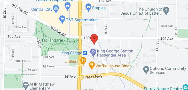map of 3510 9981 WHALLEY BOULEVARD